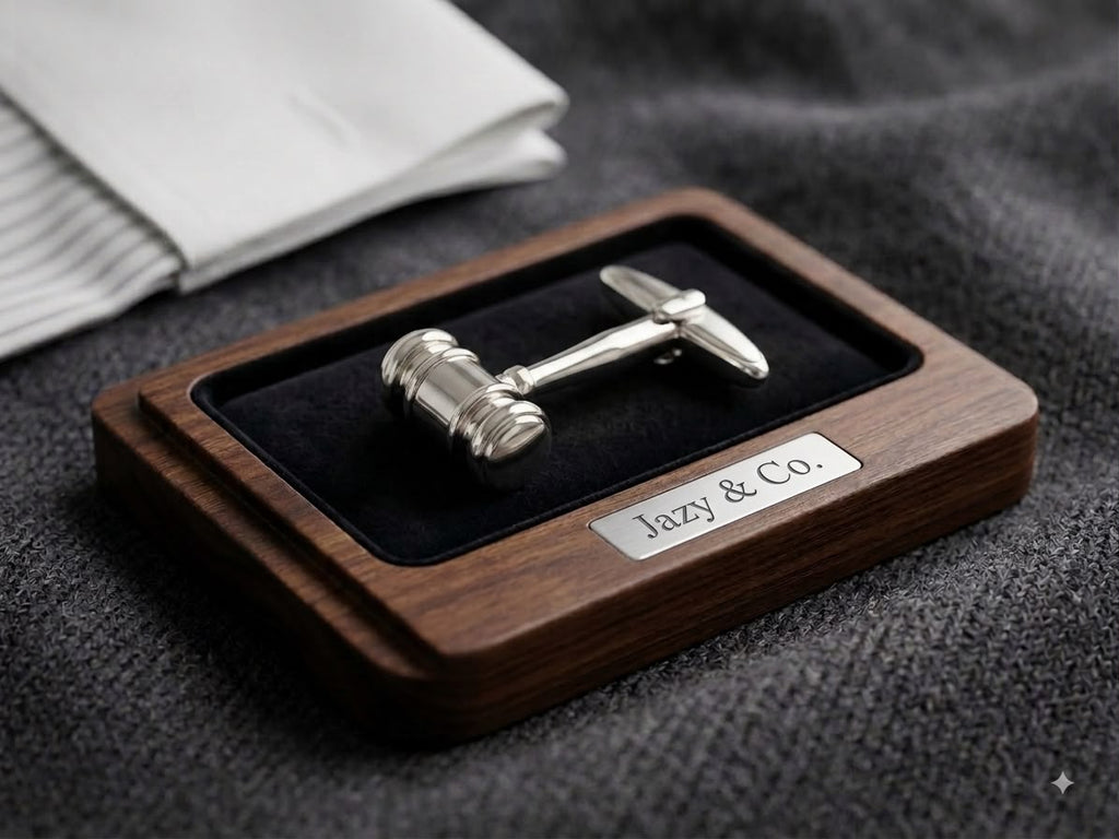 Elegant French Cuff Hammered Cufflinks