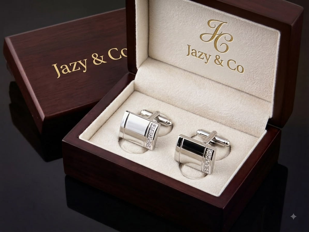High Quality Silver Diamond Cufflinks Men's Business French Cufflinks Cuff Nails Can Be Personalized